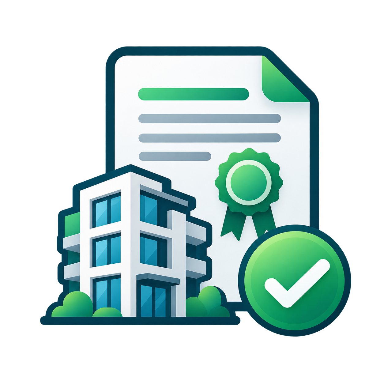 Edificio con certificado aprobado