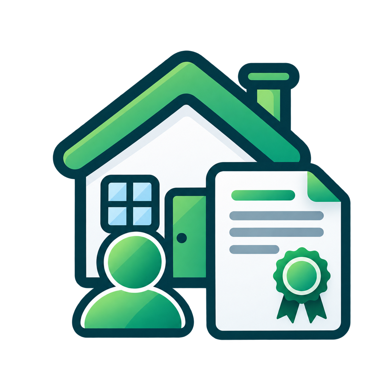 Casa, persona y certificado